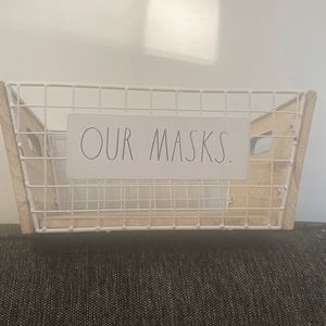 Rae Dunn “Our Masks” basket